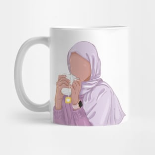 hijabi enjoying tea Mug